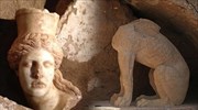 Η κεφαλή της Σφίγγας από τον Τύμβο Καστά στο Μουσείο της Αμφίπολης