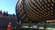 Underwater power cable laid between Peloponnese, south-central Greece