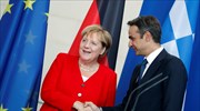 Merkel praises reform package presented by Greek PM Mitsotakis in Berlin on Thur.