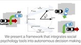 Social Behavior for Autonomous Vehicles