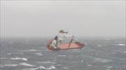 Διασώθηκαν τα μέλη πληρώματος φορτηγού που πήρε κλίση από 9 Μποφόρ