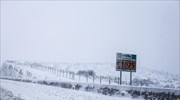 Έκλεισε λόγω χιονιού η Αθηνών-Λαμίας στις Αφίδνες