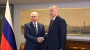 Συρία, Λιβύη, Ιράν και διμερής συνεργασία στο επίκεντρο της συνάντησης Πούτιν - Ερντογάν