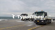 Απολύμανση και απομάκρυνση των κιγκλιδωμάτων στη Νέα Παραλία Θεσσαλονίκης