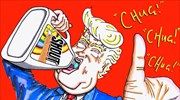 Ο Τζιμ Κάρεϊ επικρίνει τον Ντόναλντ Τραμπ με νέες γελοιογραφίες