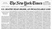New York Times: Πρωτοσέλιδο αφιερωμένο στους νεκρούς από τον κορωνοϊό