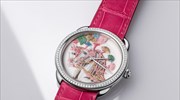 Ρολόι Hermès που μοιάζει με ζωγραφισμένη πορσελάνινη μινιατούρα