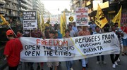 Συγκέντρωση και πορεία κατά του ρατσισμού στο κέντρο της Θεσσαλονίκης