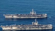 «Φουντώνει» η κόντρα ΗΠΑ- Κίνας: Αμερικανικά αεροπλανοφόρα στη Νότια Σινική Θάλασσα