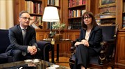Για την συμφωνία της ΕΕ και την τουρκική επιθετικότητα συζήτησαν Κ. Σακελλαροπούλου - Χ. Μαας