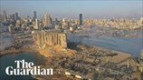 Πλάνα απο την καταστροφή που προκάλεσε η έκρηξη στην Βηρυτό