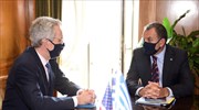 Συνάντηση N. Παναγιωτόπουλου με τον Αμερικάνο Πρέσβη Τζέφρυ Πάϊατ