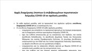 Αρχές διαχείρισης ύποπτων ή επιβεβαιωμένων περιστατικών λοίμωξης COVID-19 σε σχολικές μονάδες