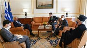 Συνάντηση Ν. Δένδια με τον μητροπολίτη Γαλλίας και τον ΓΓ του KAICIID