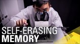 Memory chip that gets erased when exposed to blue light for security