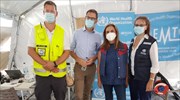 Στην Μυτιλήνη η υφυπουργός Υγείας με την επικεφαλής του ΠΟΥ