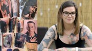 Θαυμάστρια του Eminem έχει το ρεκόρ των περισσότερων τατουάζ του ίδιου μουσικού