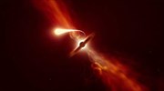 Οι τελευταίες στιγμές ενός άστρου που καταστρέφεται από μια μαύρη τρύπα