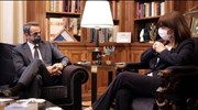 Δηλώσεις κατά τη συνάντηση του Κ. Μητσοτάκη με την Πρόεδρο της Δημοκρατίας Κατερίνα Σακελλαροπούλου