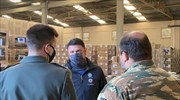 Επίσκεψη Ν. Χαρδαλιά στις αποθήκες ιατρικού υλικού της Ε.Ε.