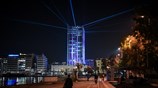 Φωταγωγήθηκε ο Πύργος του Πειραιά