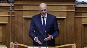 Ν. Δένδιας: «Τα προβλήματα λύνονται με διάλογο, όχι με απειλές πολέμου»