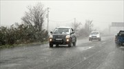 Τρίκαλα: Απαγόρευση κυκλοφορίας μεγάλων φορτηγών λόγω χιονόπτωσης