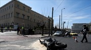 Serious traffic accident outside Parliament generates latest political flare-up in Greece; motorcycle driver left brain dead