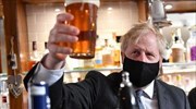 Boris Johnson enjoys post-lockdown pint