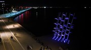 Θεσσαλονίκη: Με μωβ χρώμα φωτίστηκαν οι «Ομπρέλες» του Ζογγολόπουλου