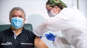 Κορωνοϊός- Κολομβία: Την πρώτη δόση εμβολίου έλαβε ο πρόεδρος Ντούκε μετά το ρεκόρ θανάτων