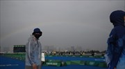 Ολυμπιακοί Αγώνες 2020: Η καταιγίδα καθυστέρησε το τρίαθλο Γυναικών