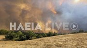 Ηλεία: Μεγάλο πύρινο μέτωπο στην περιοχή Νεμούτα