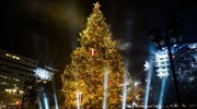 City of Athens lights up its Christmas tree with show at Syntagma Square