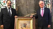 Ο Νικόλαος Πατέρας προσέφερε τον «Παπαφλέσσα» του Συμεών Σαββίδη στη Συλλογή Έργων Τέχνης της Βουλής