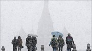 Ανοιξιάτικη χιονόπτωση ρεκόρ στη Μόσχα - Έως 40 εκατοστά χιόνι έπεσαν το πρωί