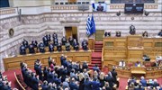 Ukrainian President Volodymyr Zelensky addresses Greek Parliament via video link