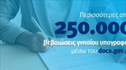 docs.gov.gr: Πάνω από 250.000 οι βεβαιώσεις γνησίου υπογραφής