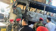 Δαμασκός: Τουλάχιστον 18 νεκροί και 20 τραυματίες από την έκρηξη σε στρατιωτικό λεωφορείο