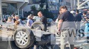 Μεσογείων: Δύο τραυματίες σε τροχαίο με ανατροπή οχήματος στην Αγία Παρασκευή