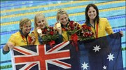 Κολύμβηση (4Χ100μ. μικτή ομαδική γυναικών) - Μετάλλια - Παγκόσμιο ρεκόρ η Αυστραλία