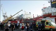 Εντοπισμός εγκλωβισμένου στο δεξαμενόπλοιο στο Πέραμα
