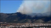 Σε δύο μέτωπα η φωτιά στον Υμηττό