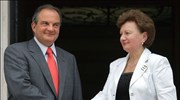 Συνάντηση Κ. Καραμανλή με την πρωθυπουργό της Μολδαβίας