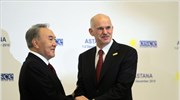Συνάντηση Γ. Παπανδρέου με τον πρόεδρο του Καζακστάν