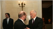 Συνάντηση Γ. Παπανδρέου με τον πρόεδρο των σοσιαλιστών στο Ευρωκοινοβούλιο