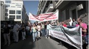 Πορεία στη Βουλή εργαζομενων σε αγροτικούς συνεταιρισμούς