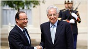 Νέες διαβεβαιώσεις για την Ευρωζώνη από Ολάντ - Μόντι