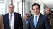 Στα γραφεία της ΝΔ Αδωνις Γεωργιάδης και Μάκης Βορίδης