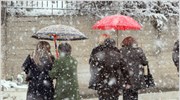 Πυκνό χιόνι στη Θεσσαλονίκη